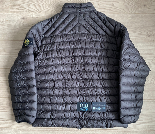 Stone Island 40724 Garment Dyed Micro Yarn Down Charcoal Grey Puffer Jacket