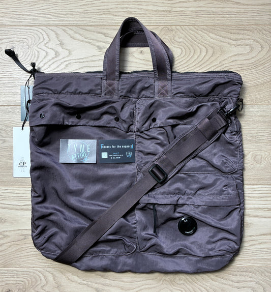 C.P. Company Nylon-B Multi Pocket Lens Logo Violet Blue Crossbody/Shoulder Tote Bag