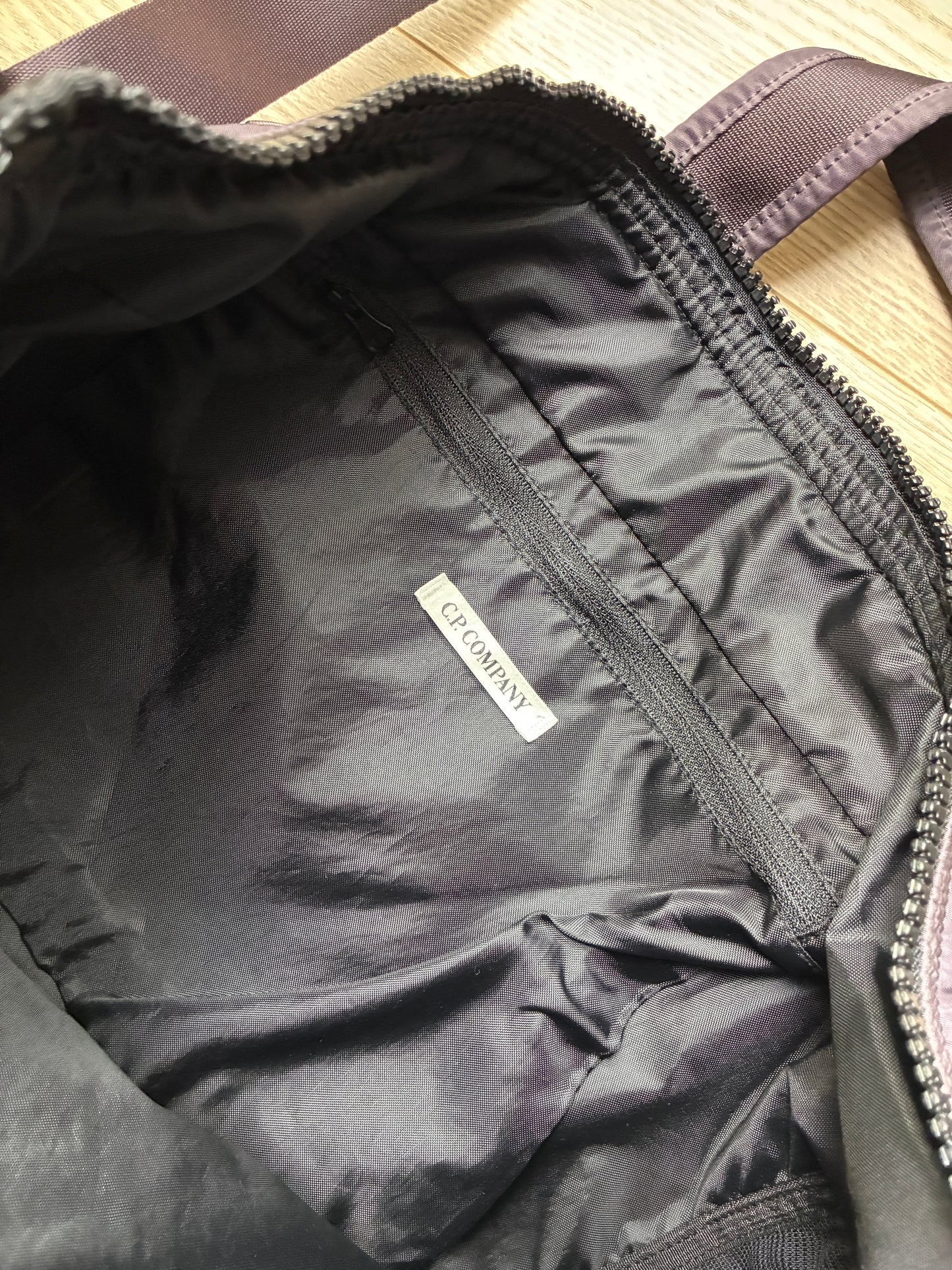 C.P. Company Nylon-B Multi Pocket Lens Logo Violet Blue Crossbody/Shoulder Tote Bag