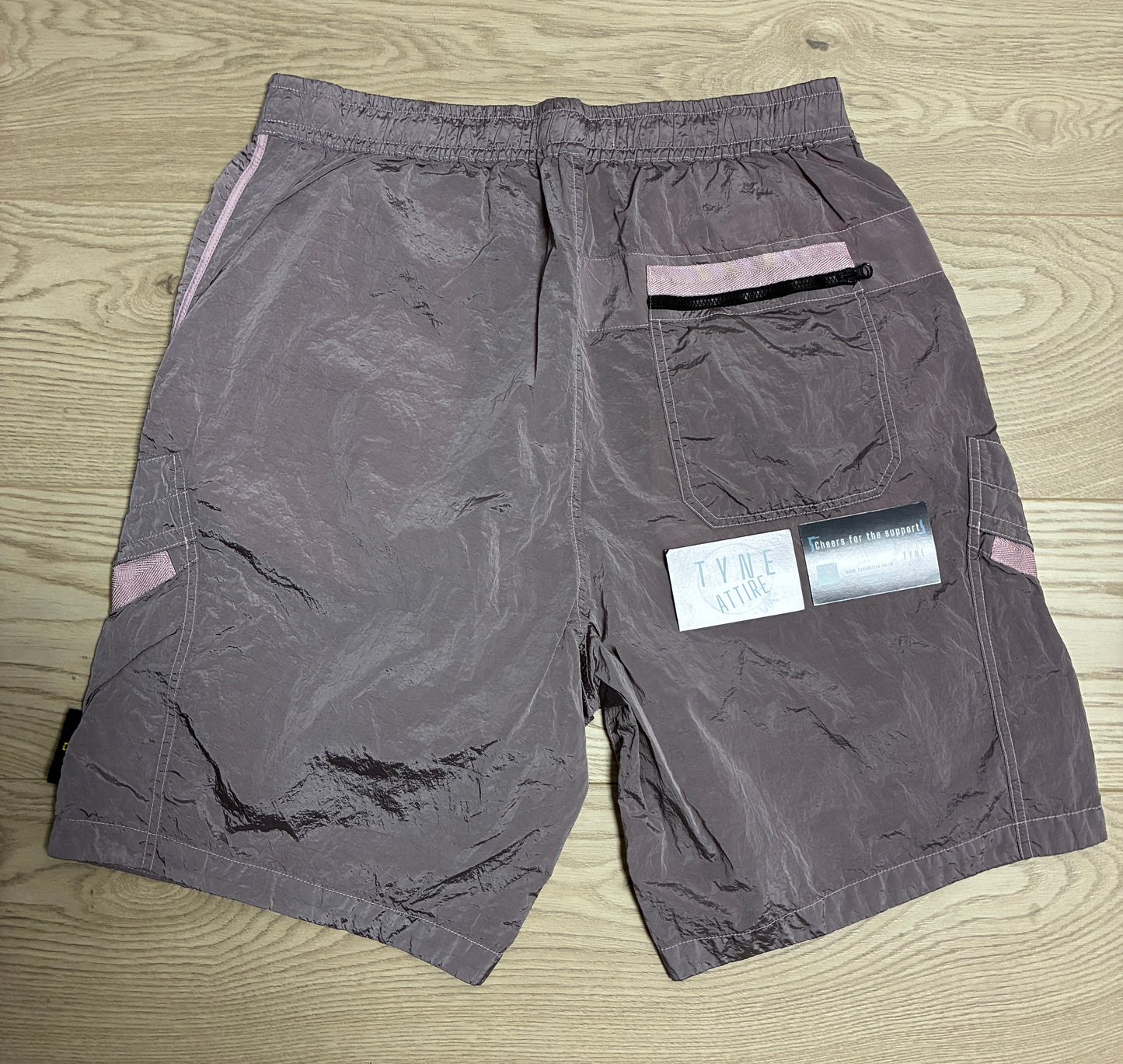 Stone Island L1719 ‘Type CO’ Nylon Metal Econyl Pink Bermuda Cargo Shorts
