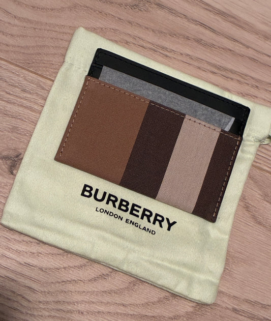 Burberry Oversized Check Print Unisex Archive Beige Card Holder