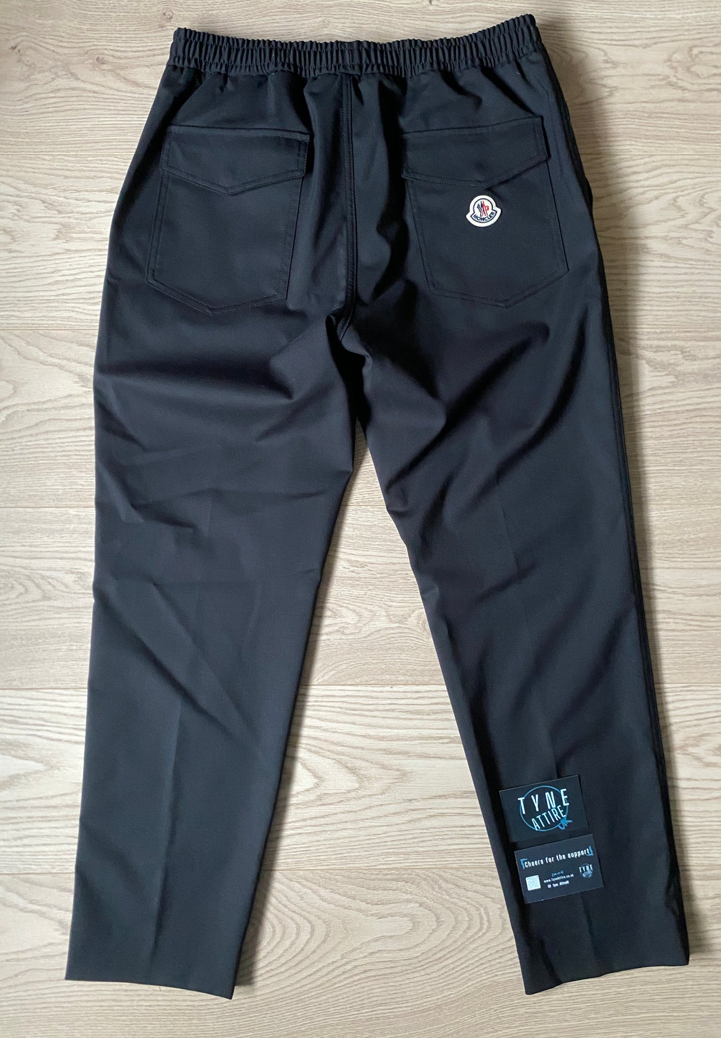 Moncler Applique Patch Logo Pantalone Sportivo Poly Blend Black Jogger Trousers