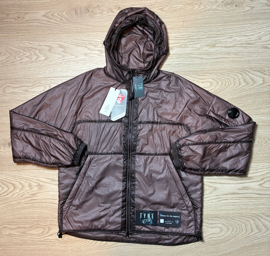 C.P. Company Nada Shell Arm Pocket Lens Primaloft Nylon Mauve Hooded Jacket