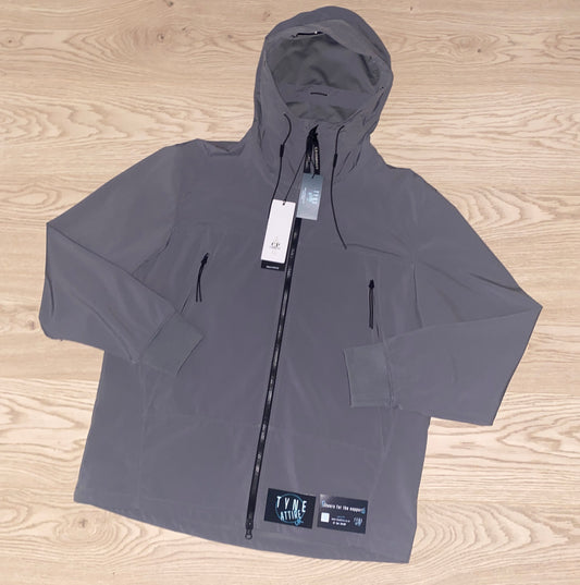 C.P. Company Soft Shell-R Smoked Pearl Grey Goggle Hooded Jacket