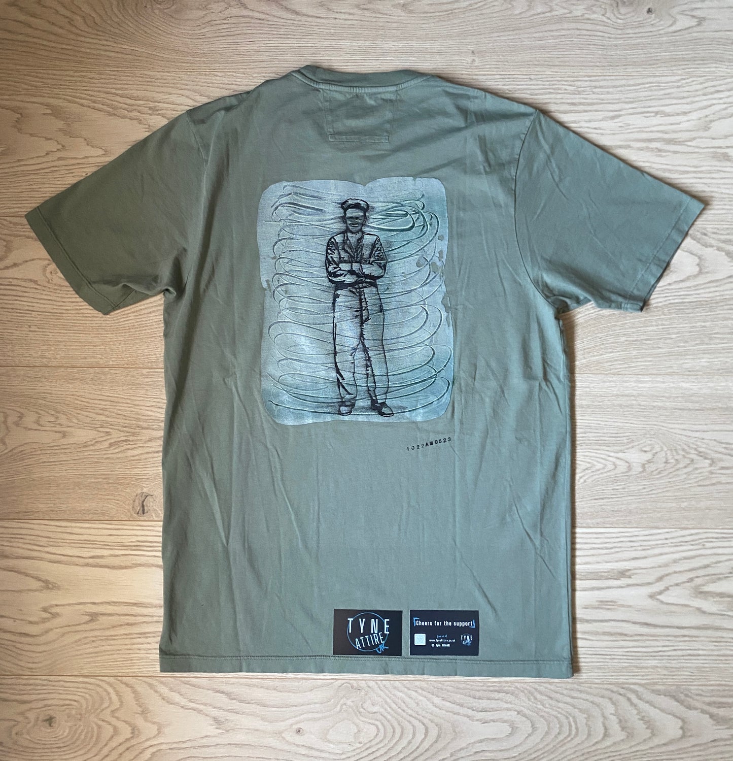 C.P. Company 24/1 Jersey Cotton Artisal British Sailor Graphic Logo Green Crewneck T-Shirt
