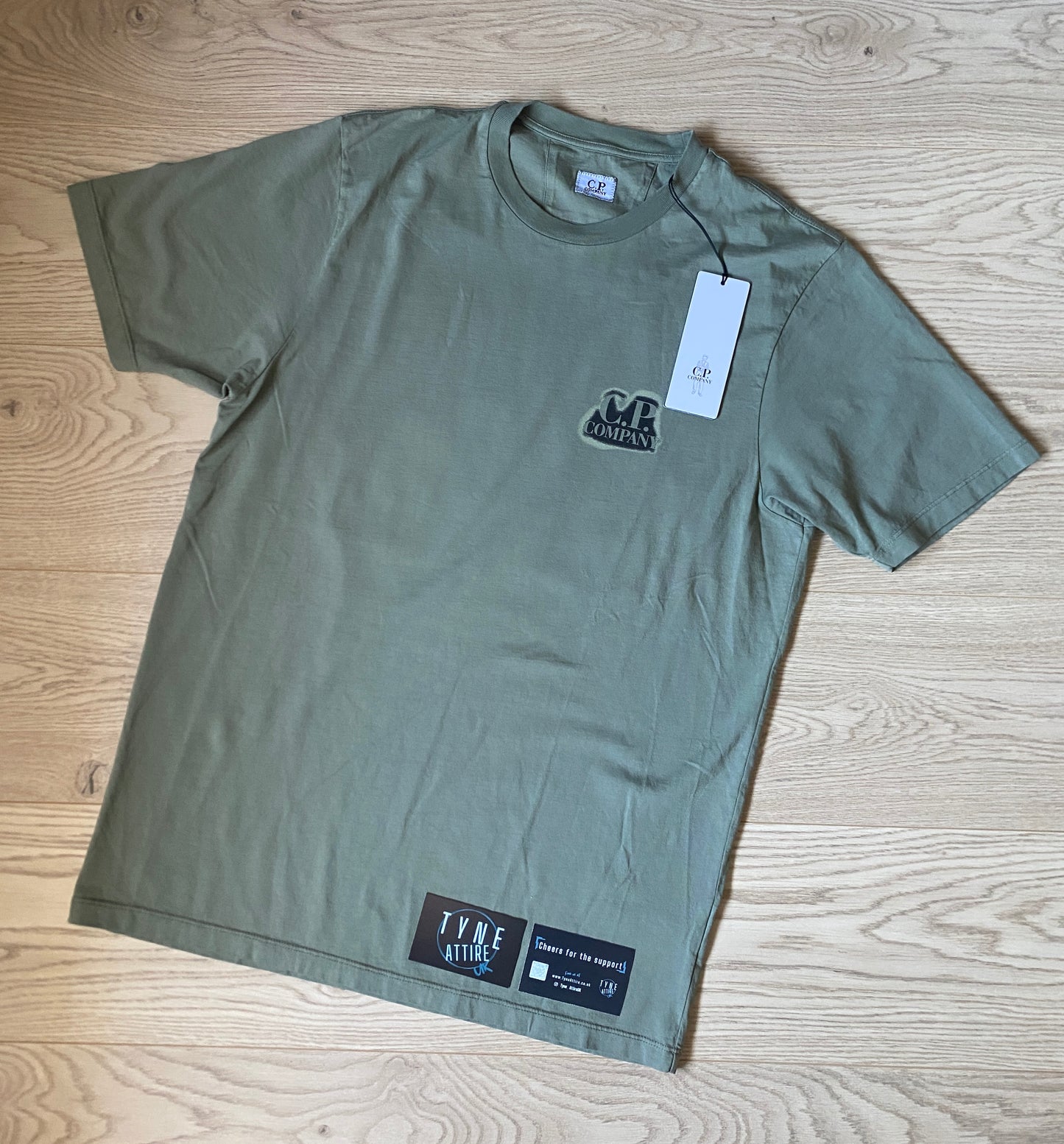 C.P. Company 24/1 Jersey Cotton Artisal British Sailor Graphic Logo Green Crewneck T-Shirt