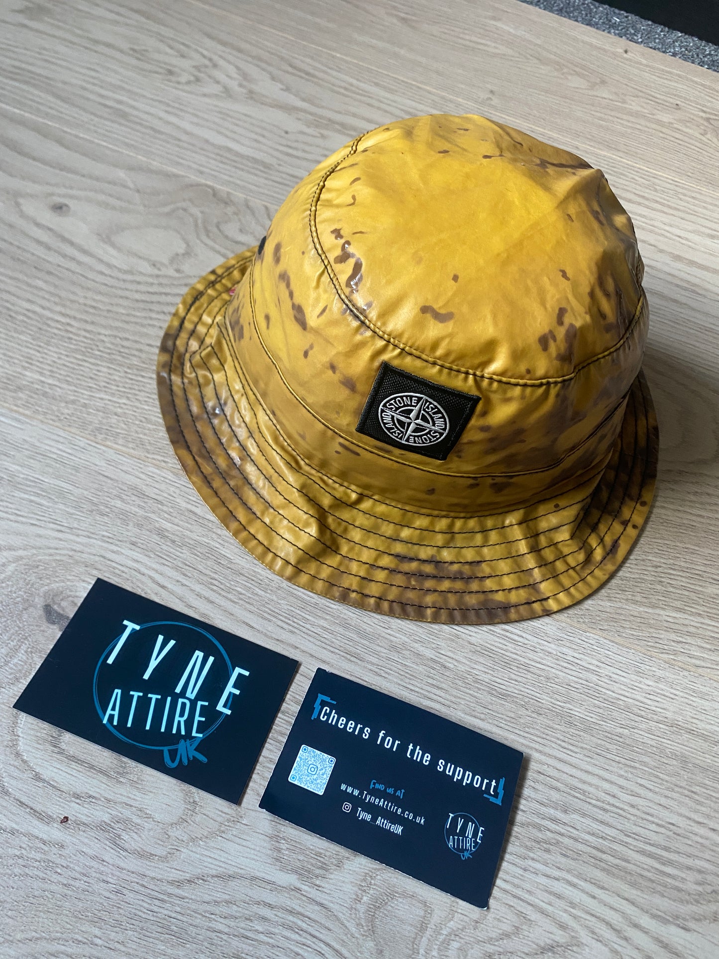 Stone Island x Supreme 903S6 Patch Logo Khaki Brown/Yellow Heat Reactive Bucket Hat