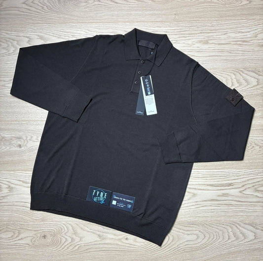 Stone Island Ghost Piece 5100076 Maglia RWS Lana Wool Brown Polo Sweater