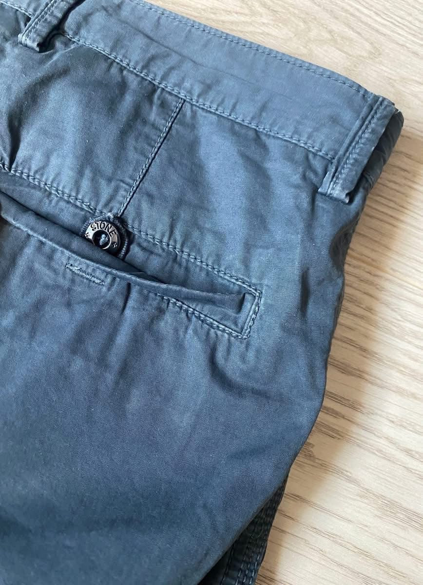 Stone Island 3S2WN Type SL Garment Dyed Treatment Dual Pocket Charcoal Grey Cargo Trousers