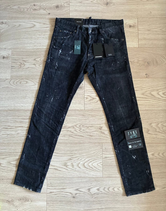 Dsquared DSQ ‘Cool Guy’ Distressed Effect Black Denim Jeans