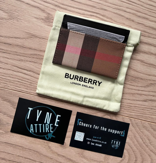 Burberry Oversized Check Print Unisex Archive Beige Card Holder