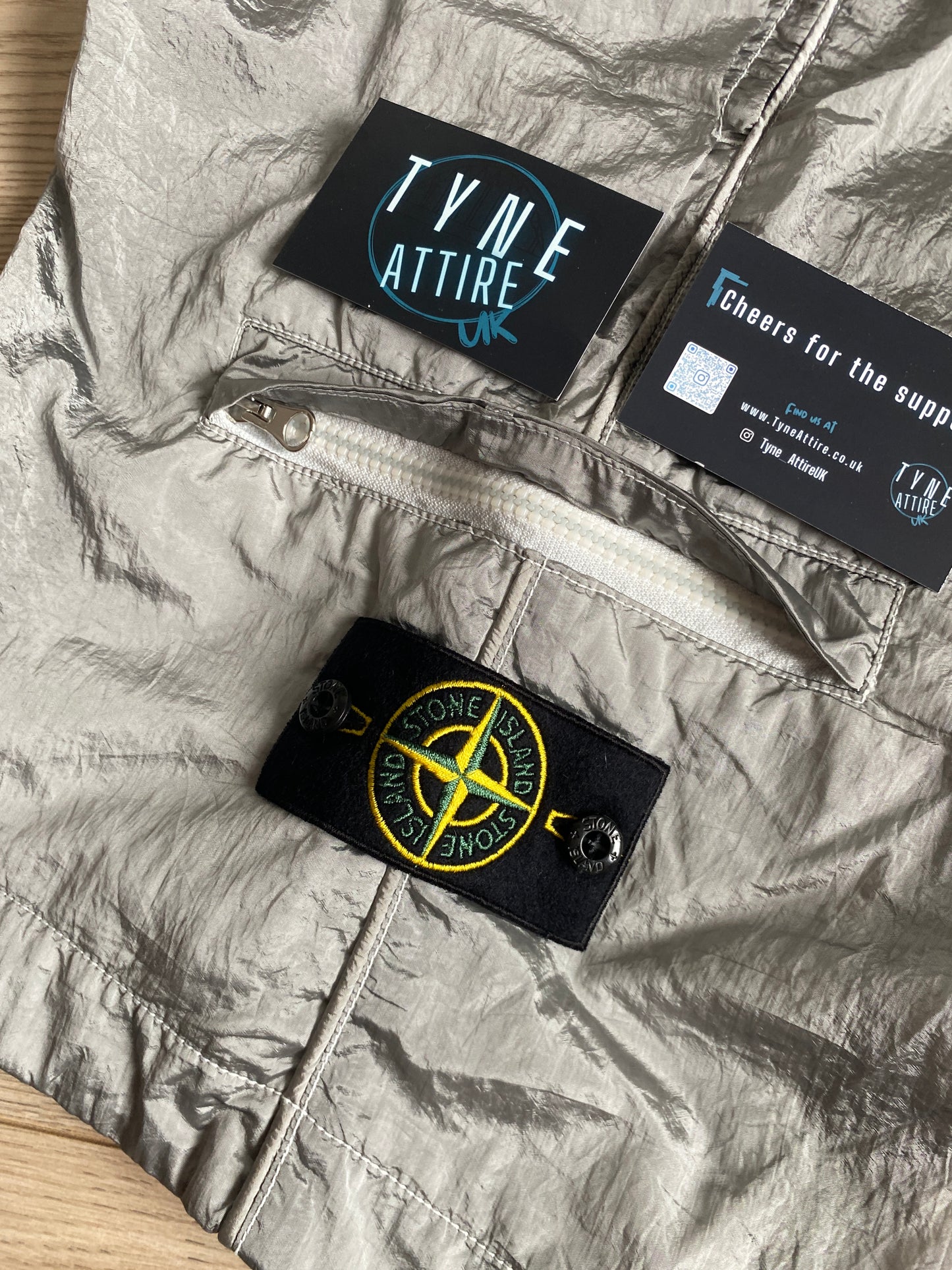 Stone Island L1721 ‘Type CO’ Nylon Metal Econyl Grey Bermuda Cargo Shorts