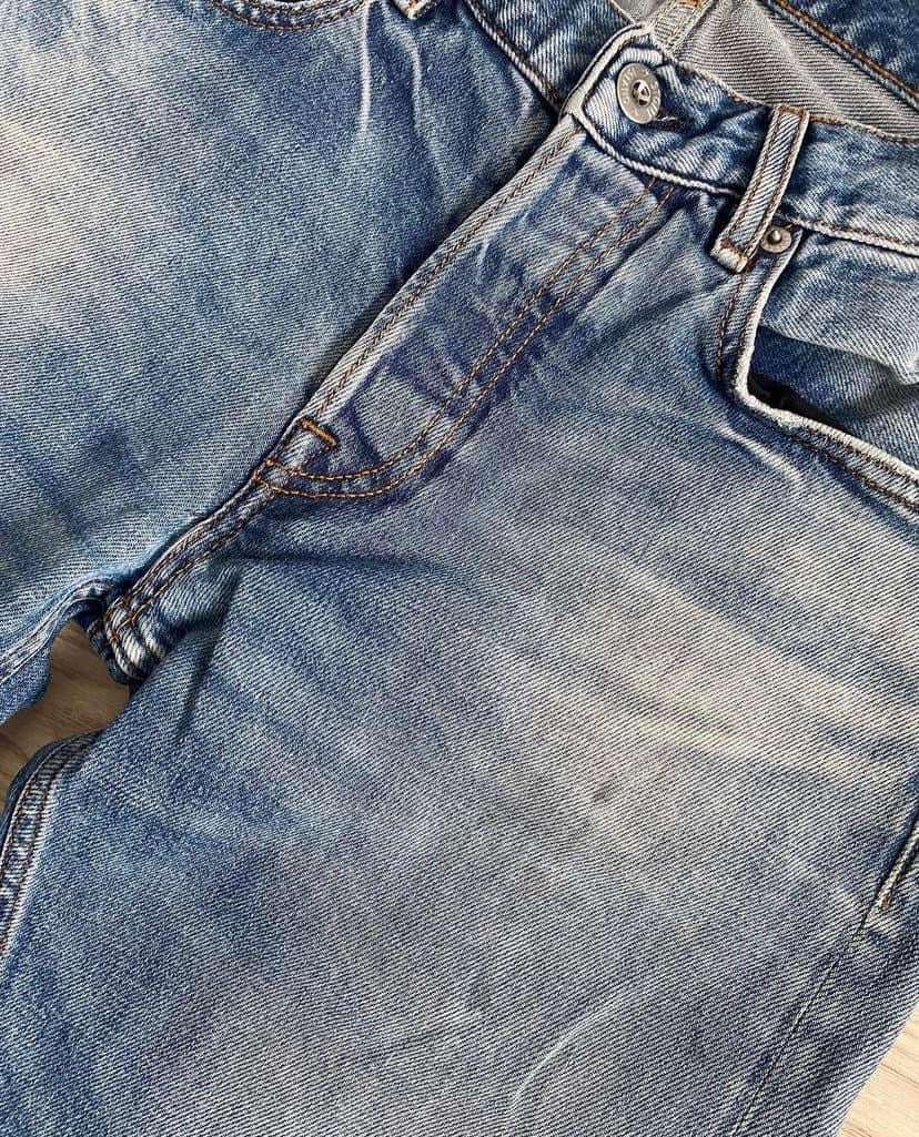 Stone Island J1BM4 Pocket Patch Logo Type SL Blue Denim Wash Jeans