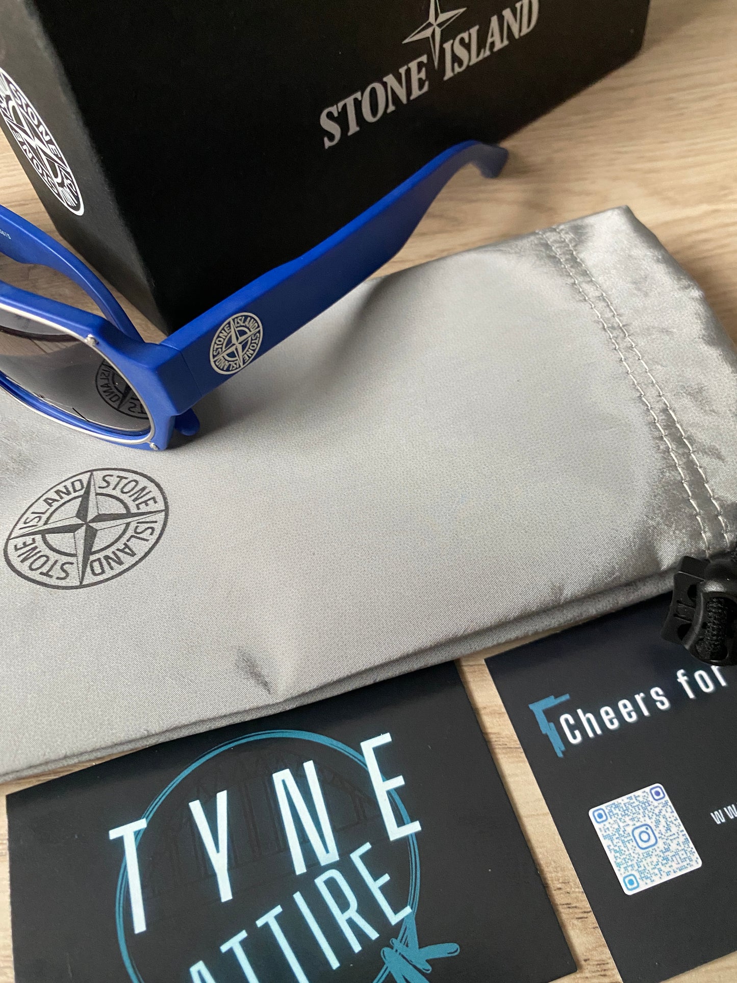 Stone Island P1419 Side Logo Carl Zeiss Black Lens Navy Blue/Silver Framed Sunglasses