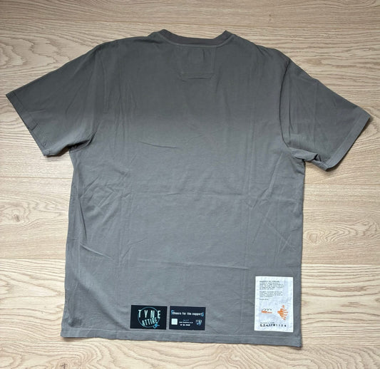 C.P. Company 24/1 Jersey Diamond Spellout Chest Logo Grey Crewneck T-Shirt