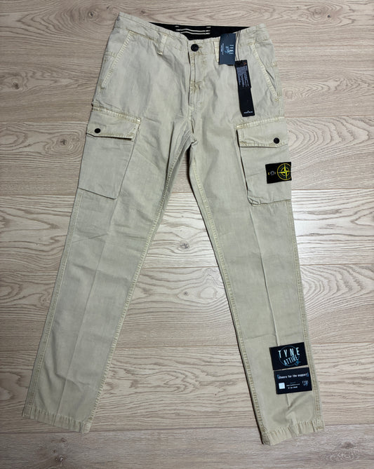 Stone Island 318WA ‘Type SL’ Garment Dyed Beige Cargo Trousers