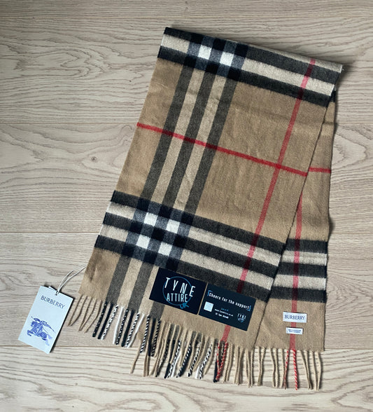 Burberry Classic Giant Check Cashmere Archive Beige Scarf
