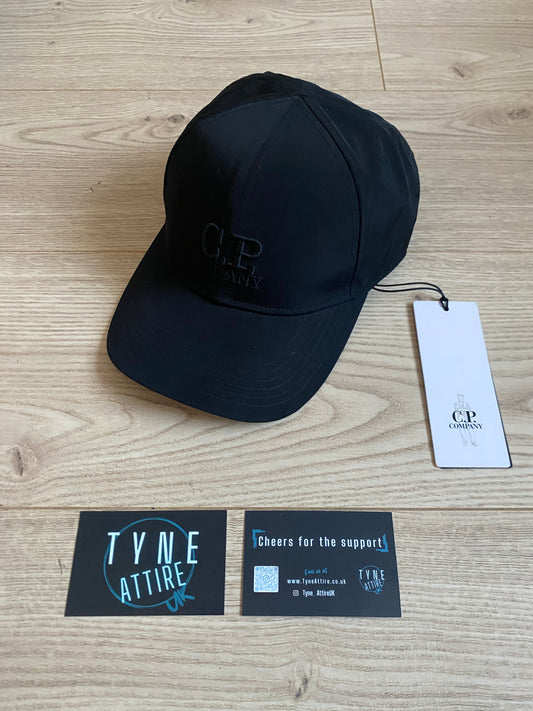 C.P. Company Chrome-R Nylon Embroided Logo Adjustable Black Cap