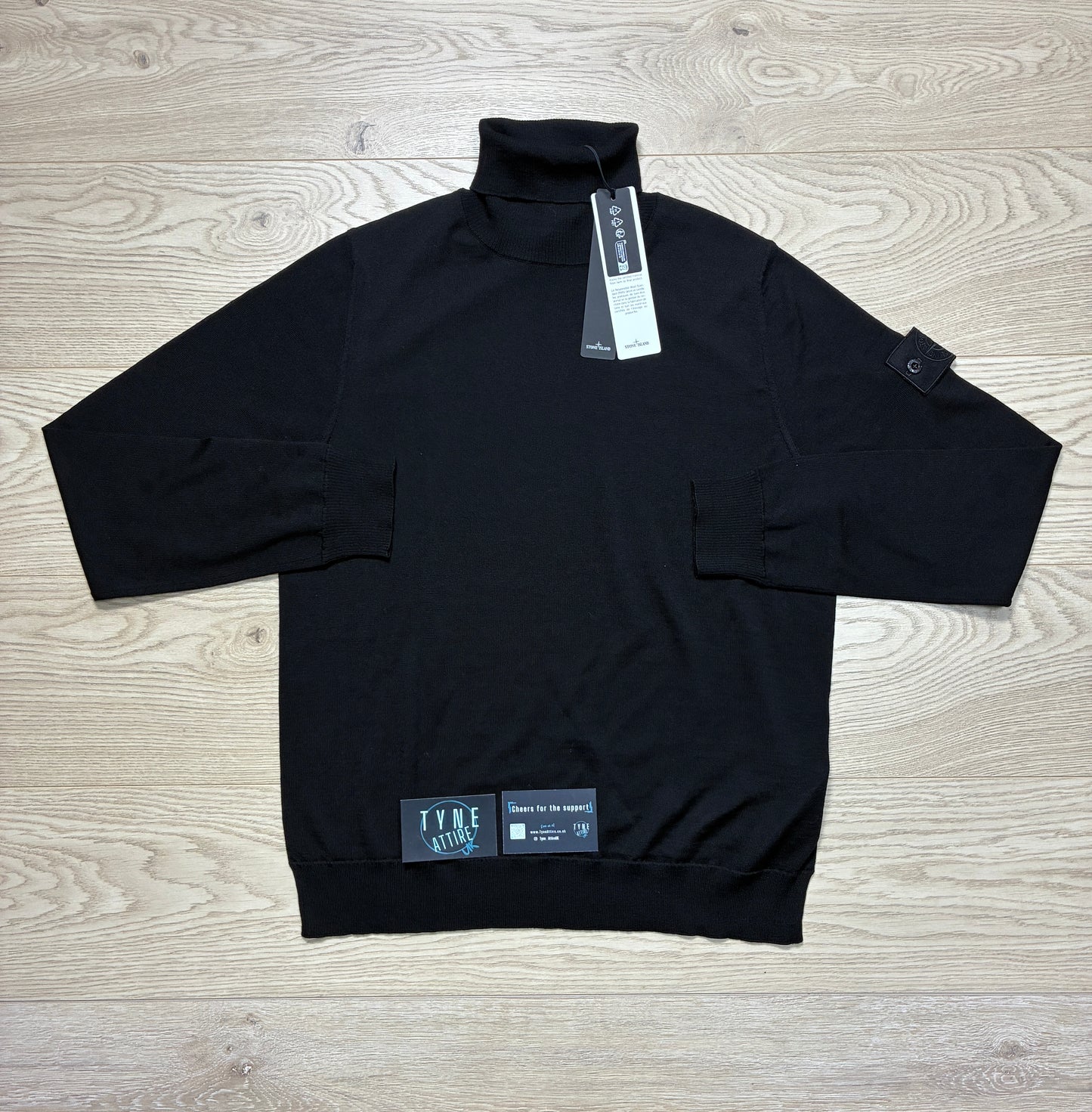 Stone Island Ghost Piece 565FC R.W.S Maglia Knit Black Turtleneck/Rollneck Sweater