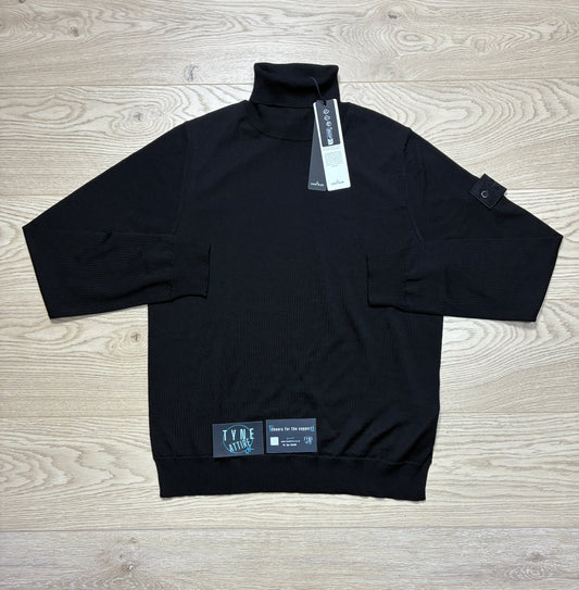 Stone Island Ghost Piece 565FC R.W.S Maglia Knit Black Turtleneck/Rollneck Sweater