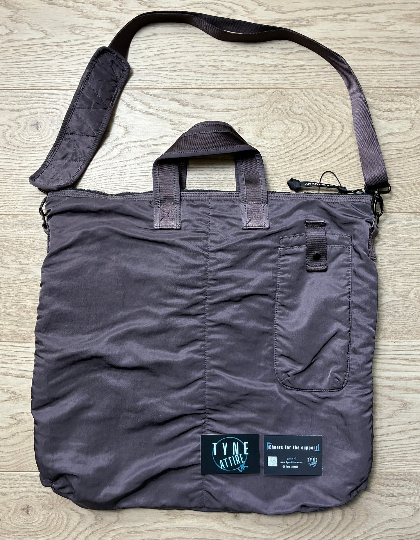 C.P. Company Nylon-B Multi Pocket Lens Logo Violet Blue Crossbody/Shoulder Tote Bag