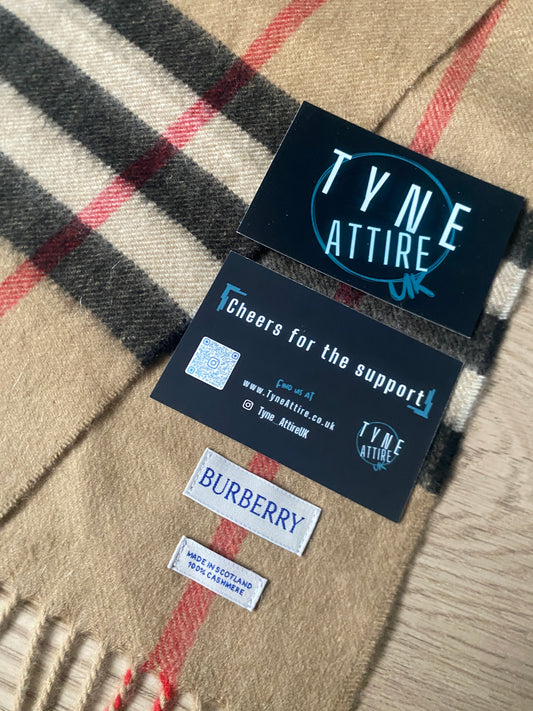 Burberry Classic Giant Check Cashmere Archive Beige Scarf