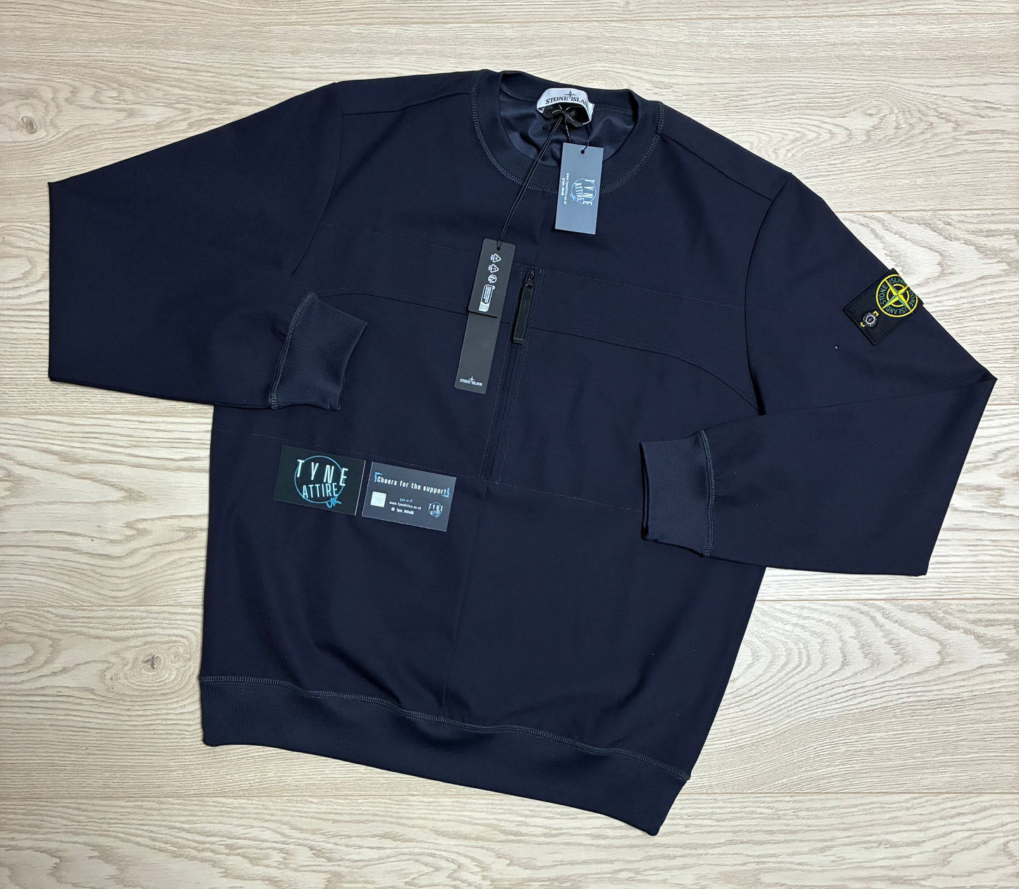 Stone Island 62053 Soft Shell Navy Blue Crewneck Sweater