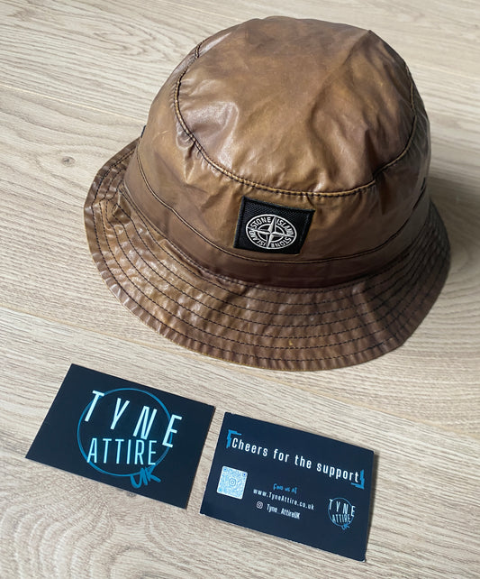 Stone Island x Supreme 903S6 Patch Logo Khaki Brown/Yellow Heat Reactive Bucket Hat