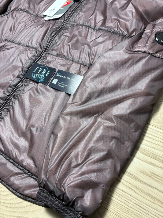 C.P. Company Nada Shell Arm Pocket Lens Primaloft Nylon Mauve Hooded Jacket