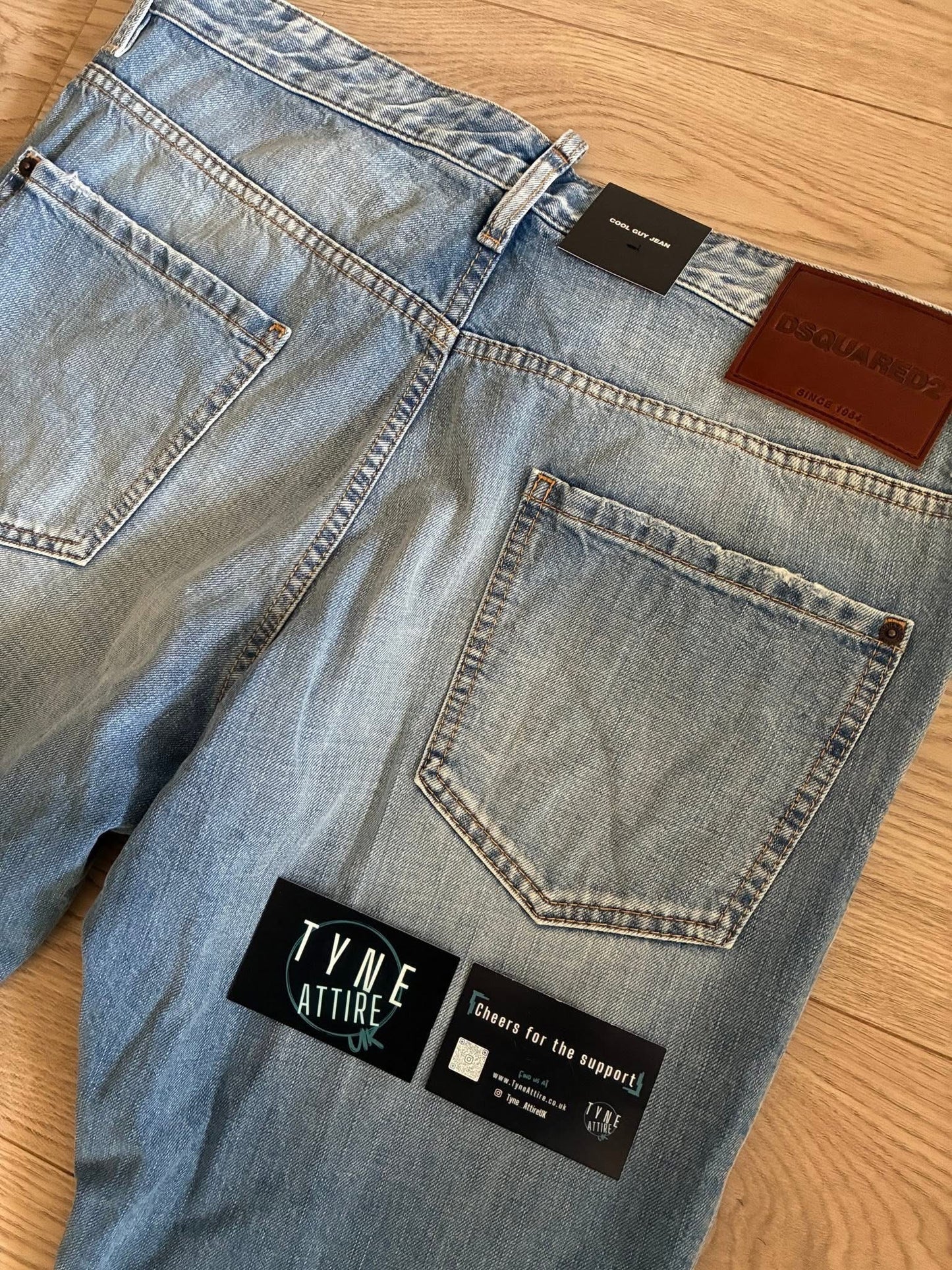 Dsquared DSQ ‘Cool Guy’ Denim Wash Effect Light Blue Jeans