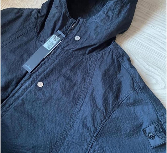 Stone Island Shadow Project 40617 Co/Ny Ripstop TC Black Short Parka Jacket