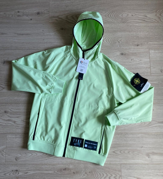 Stone Island 40927 Light Soft Shell-R e.Dye Technology Mint Green Hooded Jacket