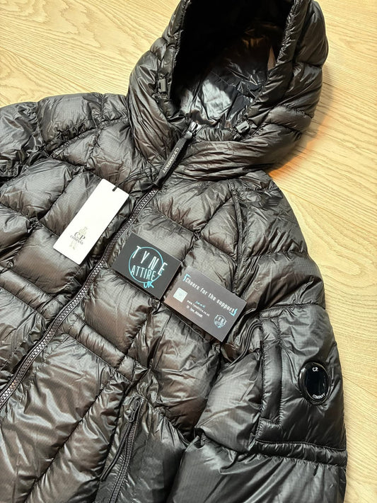 C.P. Company D.D Shell Down Filled Nylon Black Hooded Puffer Jacket