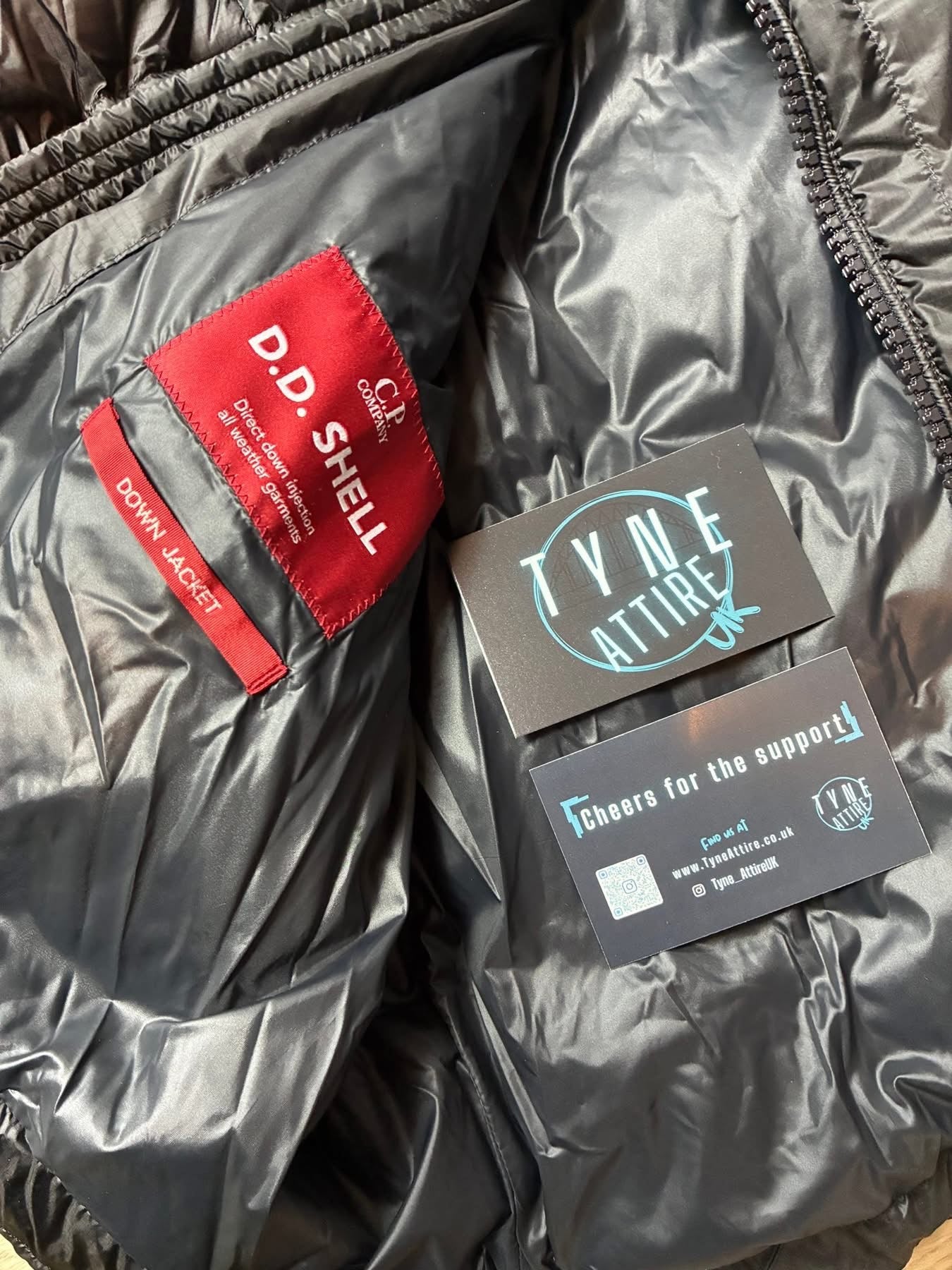 C.P. Company D.D Shell Down Filled Nylon Black Hooded Puffer Jacket