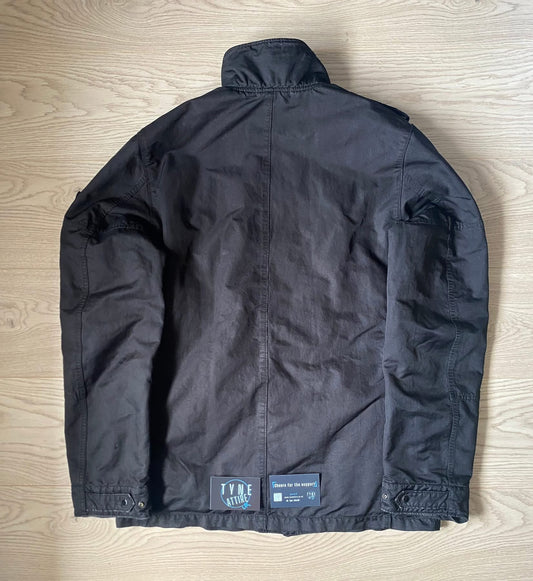 Stone Island 54849 David-TC Dual Zip Pocket Quilted Lined Black Utility Jacket