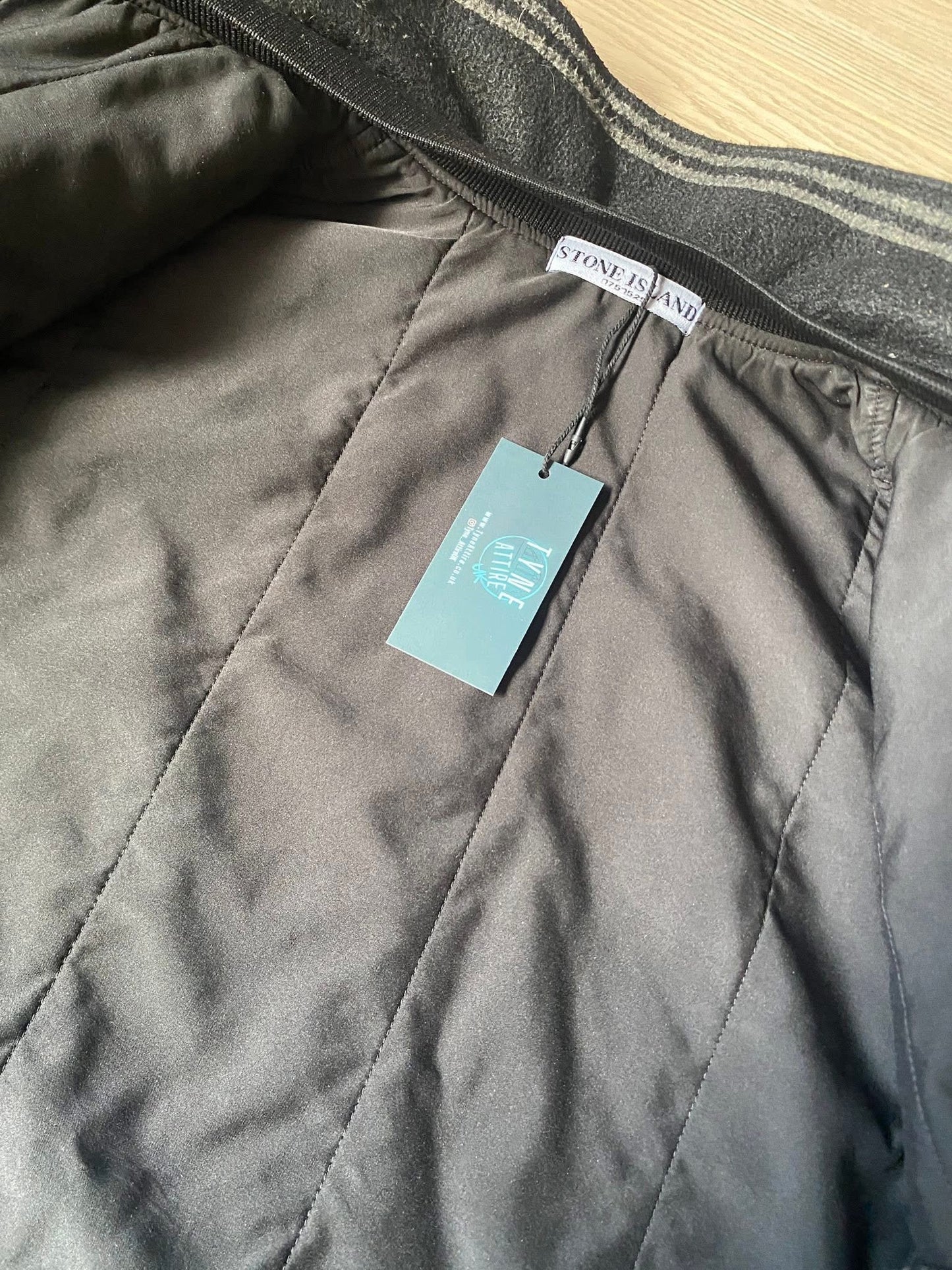 Stone Island 54849 David-TC Dual Zip Pocket Quilted Lined Black Utility Jacket