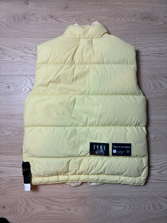 Stone Island G1232 GD Naslan Light Watro Down-TC Lemon Yellow Zipped Gilet