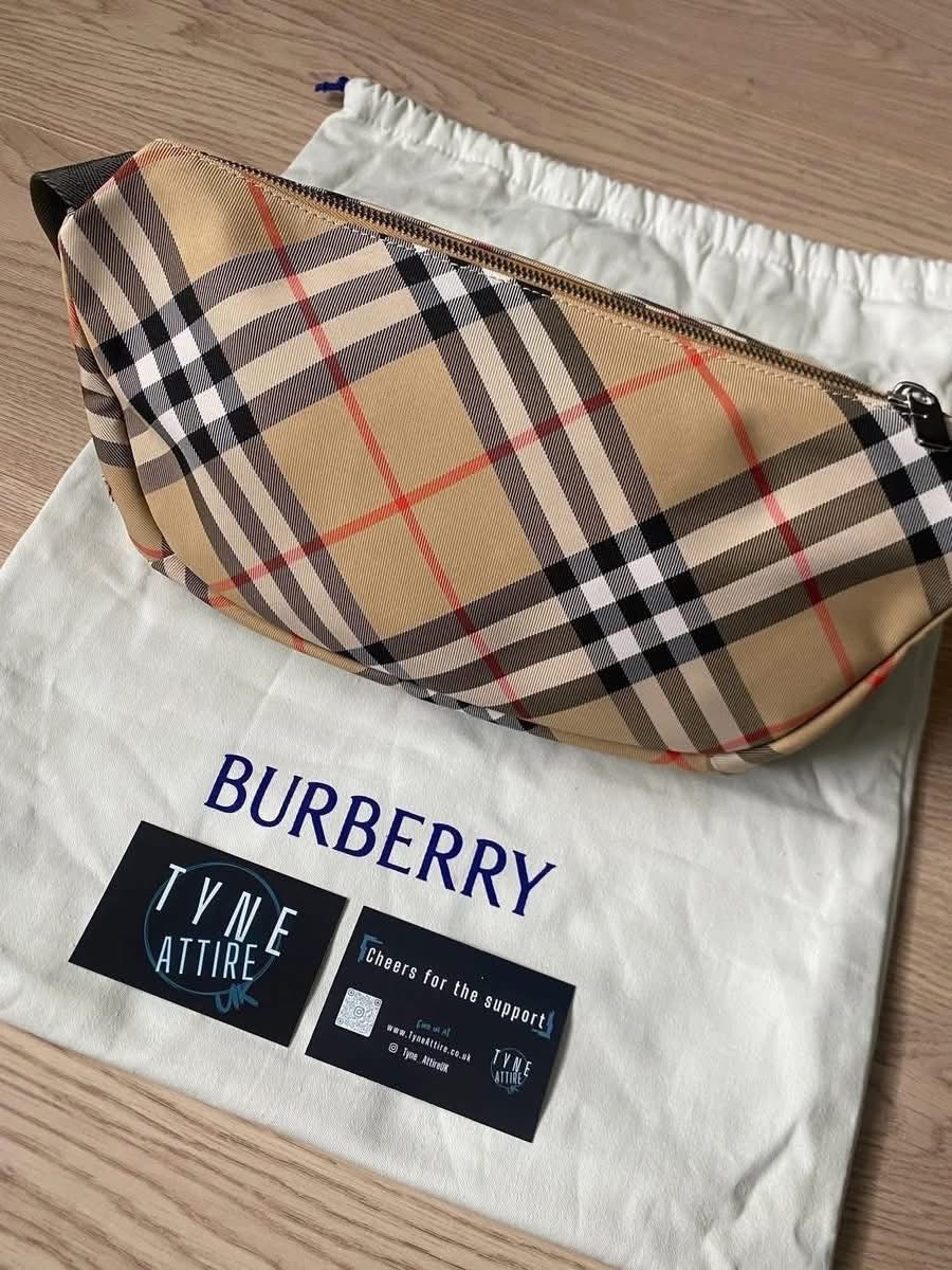 Burberry EKD Check Mens/Unisex Sand Beige Crossbody Belt Bag