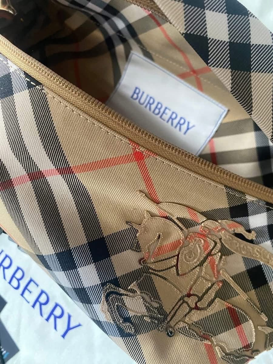 Burberry EKD Check Mens/Unisex Sand Beige Crossbody Belt Bag