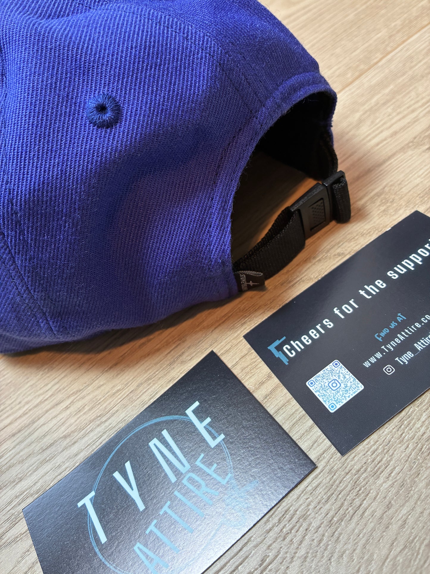 Stone Island 9985 Compass Logo ‘Stamp’ Print Adjustable 6 Panel Royal Blue Cap