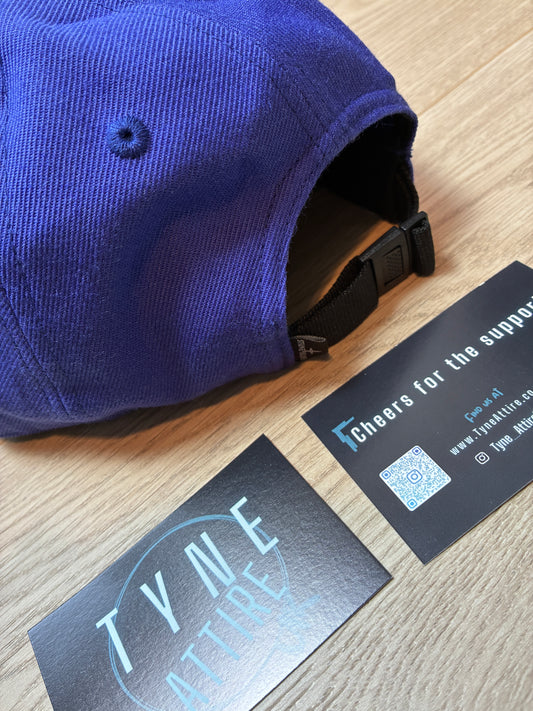 Stone Island 9985 Compass Logo ‘Stamp’ Print Adjustable 6 Panel Royal Blue Cap