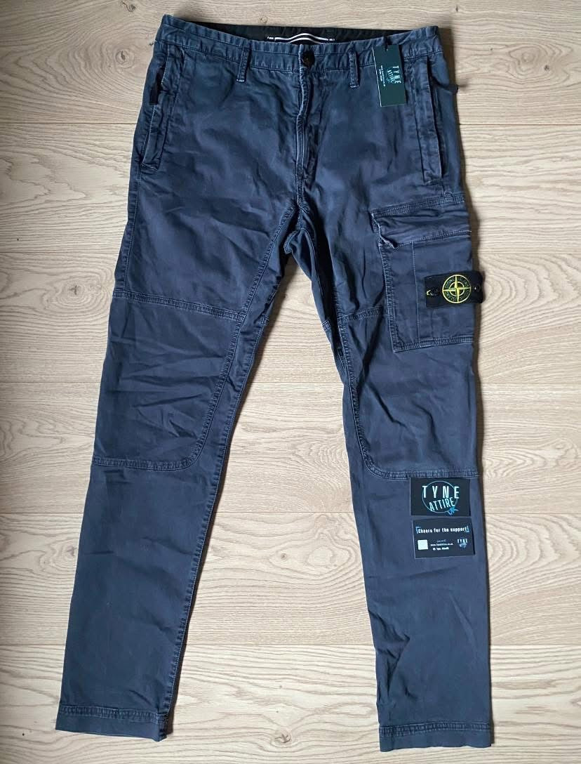 Stone Island 31504 ‘Type SL’ Side Pocket Navy Blue Cargo Trousers